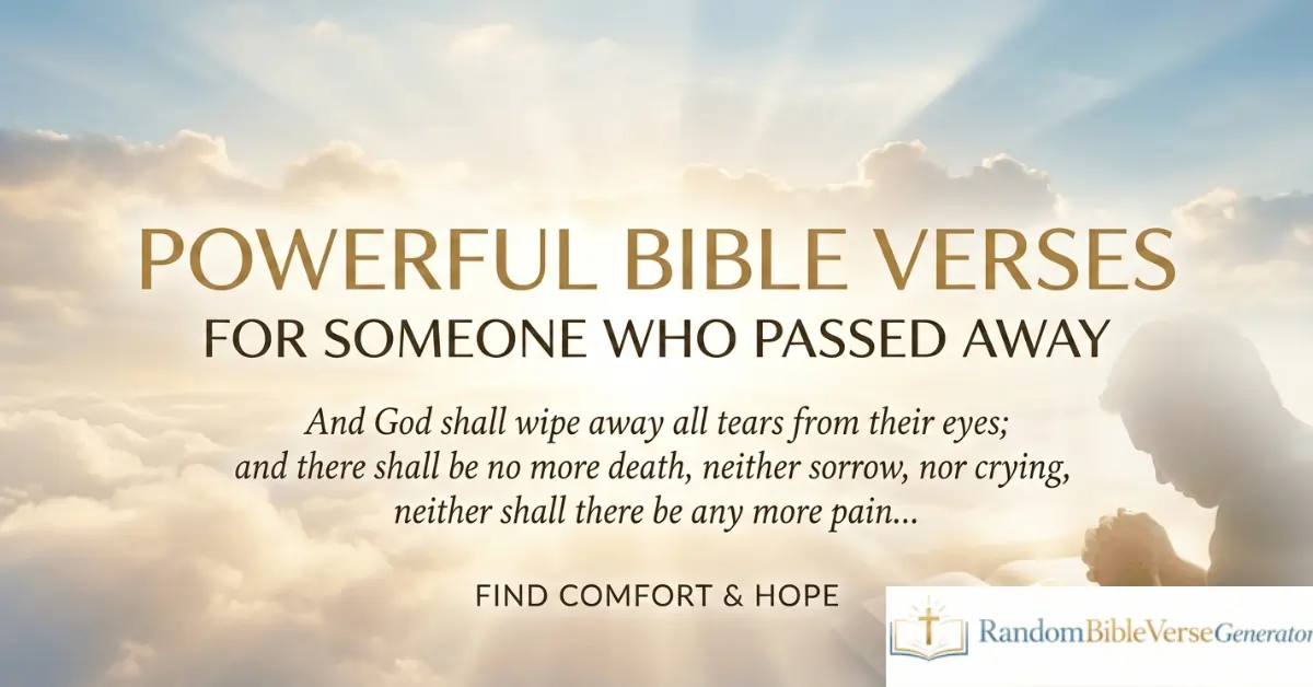 Powerful Bible Verses for Someone Who Passed Away